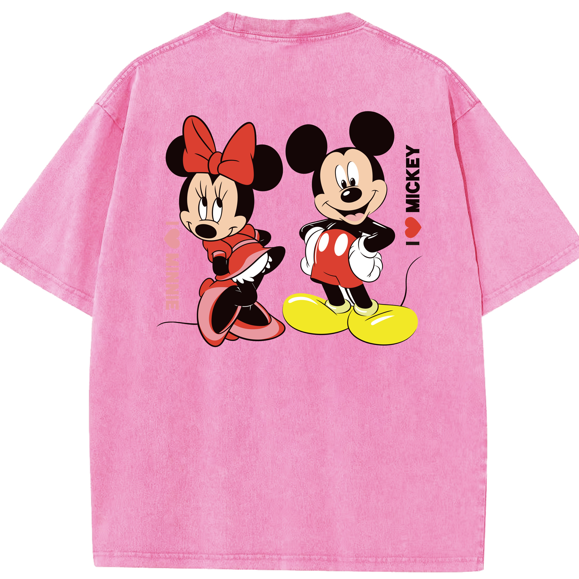 （画像用） ミッキーマウス Mickey Mouse 綿100% ヴィンテージ風 半袖Tシャツ（背面プリント）